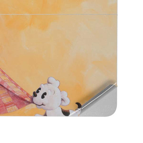 Betty Boop With Puppy Orange Background Surface Laptop Studio Skin